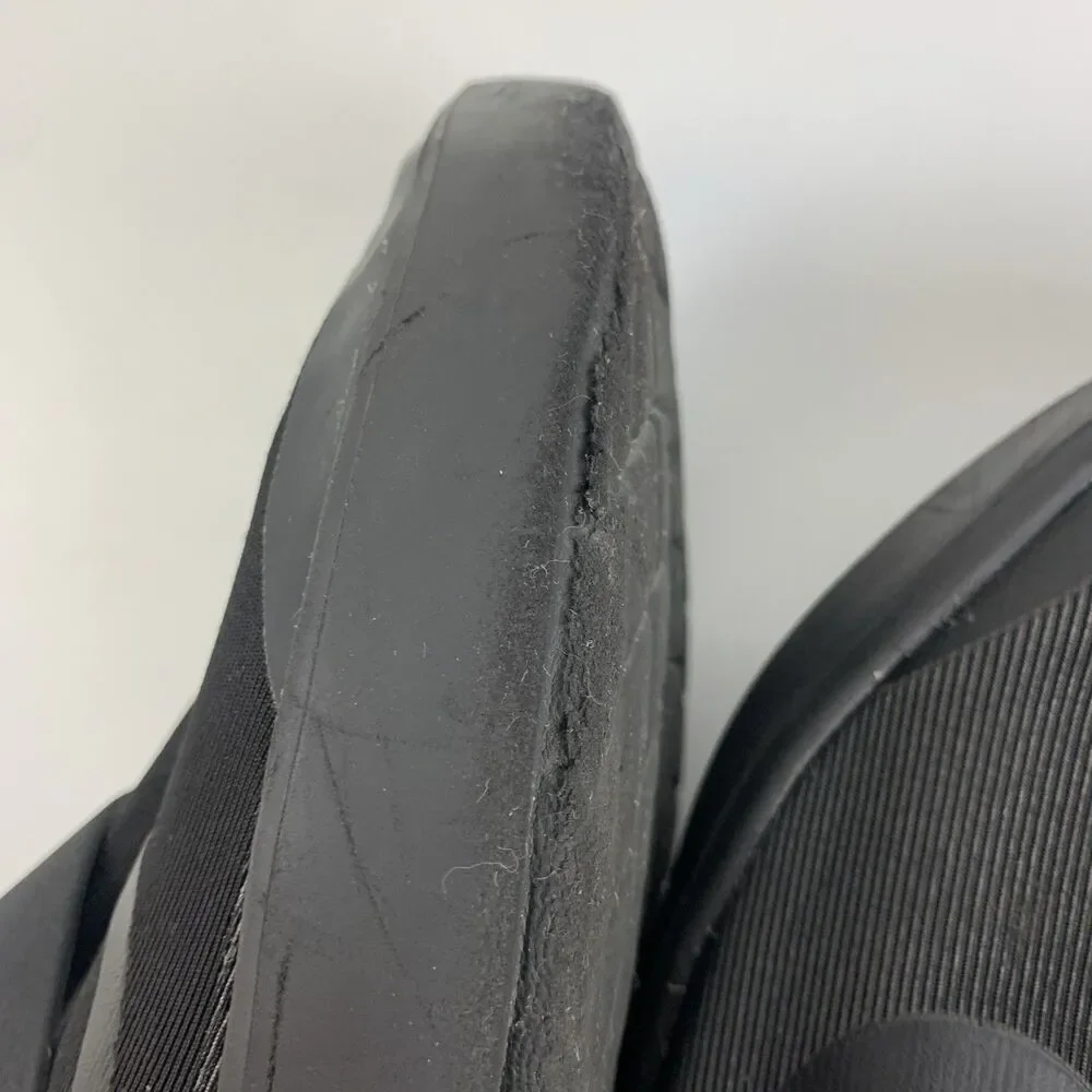 OOFOS OOmg Fibre Low Black Slip On Fabric Stretch Comfort Sneaker Active Mens 10